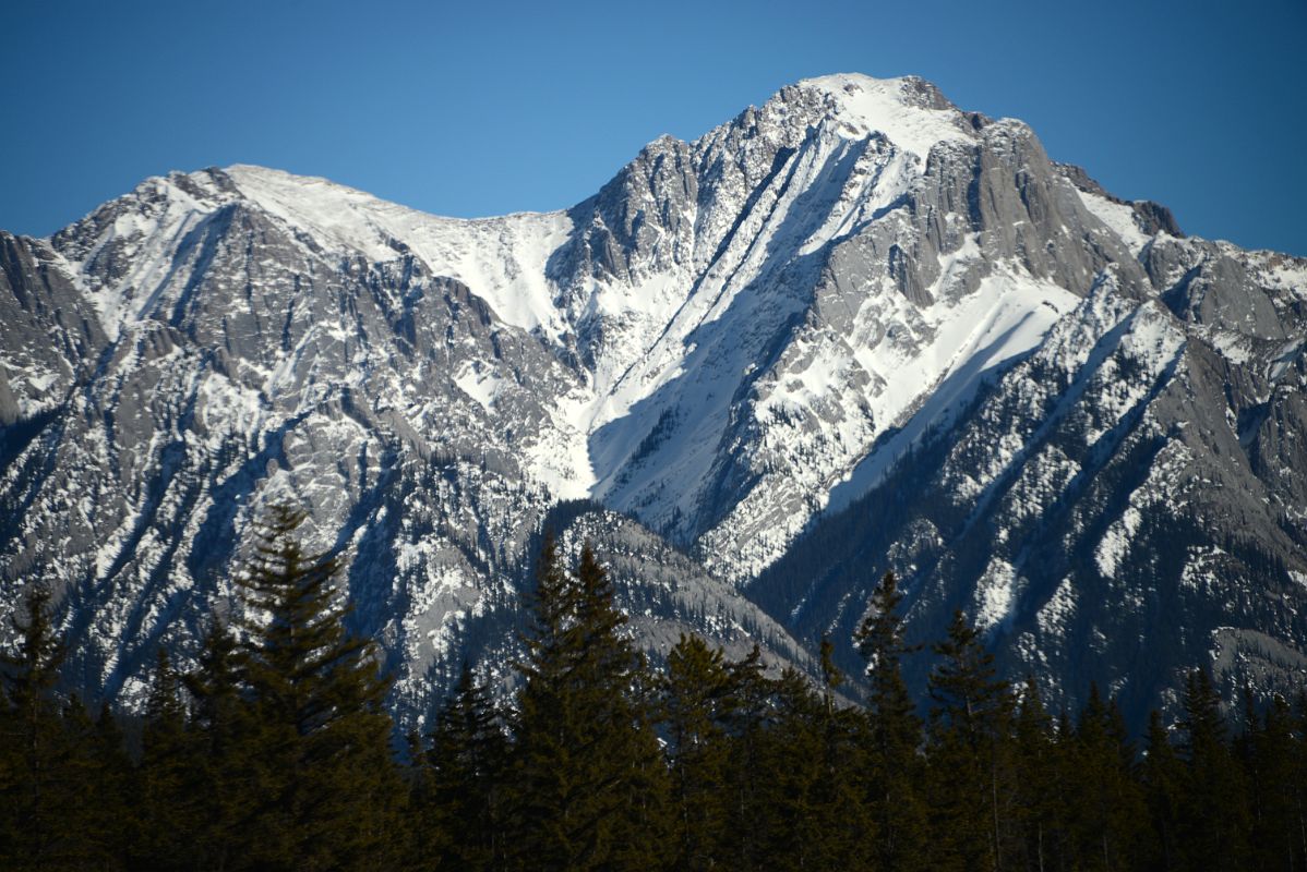 25D The Finger Early Morning From Trans Canada Highway Driving Between Banff And Lake Louise in Winter